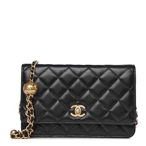 chanel wallet on chain pearl strap|chanel wallet.